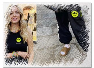 Chiara Ferragni – La ciabatta e il calzino bianco – il suo tema natale